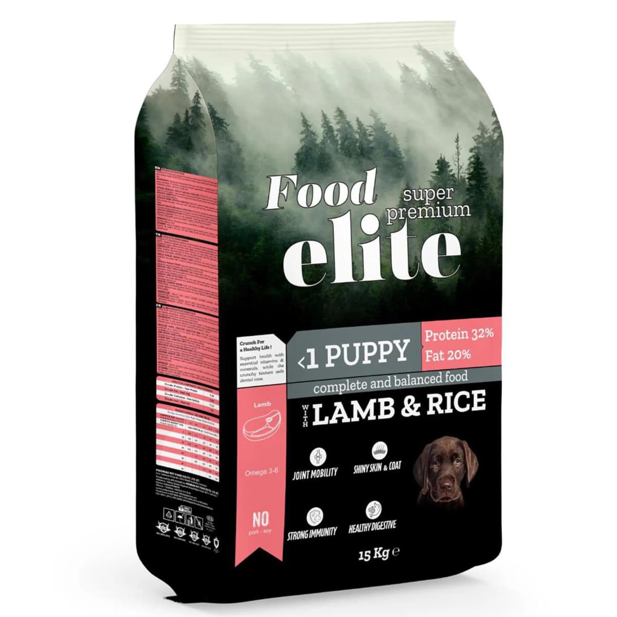 Food Elite Super Premium 15kg Ξηρά Τροφή για Κουτάβια με Αρνί και Ρύζι