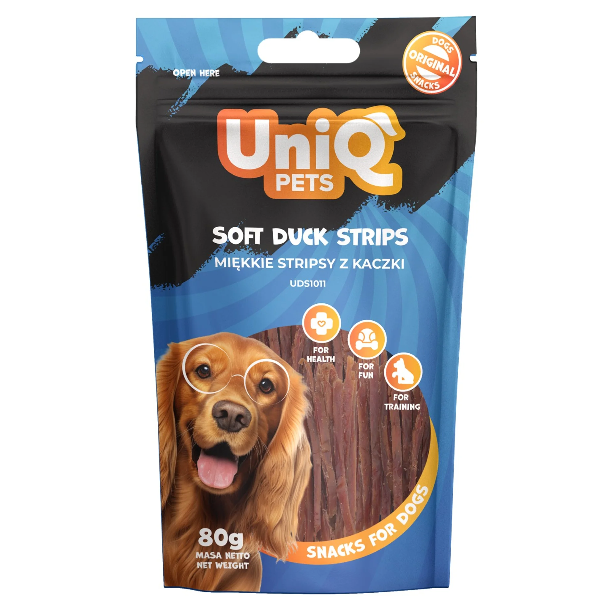 Uniq Pets Soft Duck Strips - Μαλακές Λωρίδες Πάπιας (80γρ)